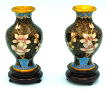 Lot 356 - Pair Japanese Cloiso