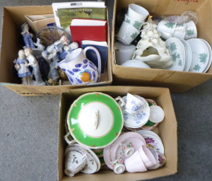 Lot 30 - 3 x boxes of assorted Items inc, Vintage Pretty China - trios, cups &am