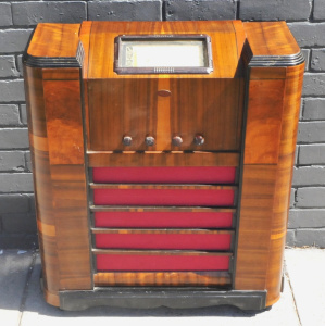 Lot 155 - Vintage HOWARD Branded Radio Console on Casters - Refurbished by resur