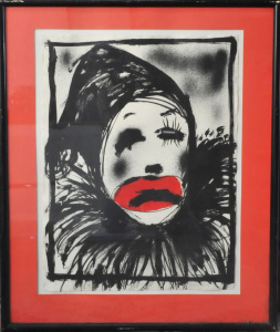 Lot 195 - Viva Jillian Gibb (1945-2017) Framed Colour Lithograph - The Clown - S