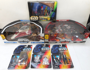 Lot 209 - Group Boxed and Carded Star Wars Figures, incl Jabba the Hutt's Dancer