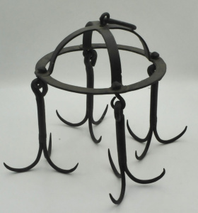 Lot 212 - Vintage circular Cast Iron Kitchen Hanging Hooks