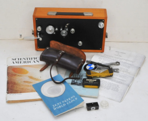 Lot 257 - Mixed Group lot in Wooden Cased 8mm to Super 8 film converter, Leather