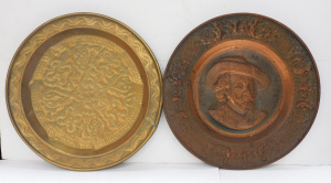 Lot 318 - 2 pces vintage inc Copper Charger - Petrus Paulus Rubens 44cm D &