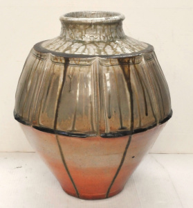 Lot 341 - Large Richard Brooks Australian pottery Vase - celadon drip glaze - im