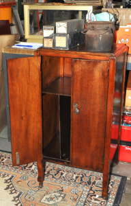 Lot 76 - Group lot of Vintage Items inc, 1930s Pianola Music Cabinet on castors,