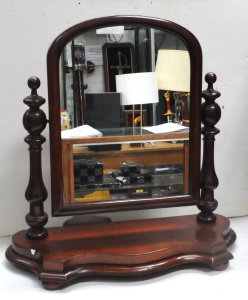 Lot 78 - Vintage Victorian Cedar Dressing Table Mirror