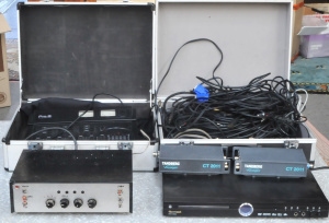 Lot 101 - Lot of Mixed Audio Visual Equipment incl Cased Pro 2 integrated Audio