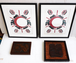 Lot 166 - 4 x framed Canadian 1st Nations Art works - Stan Matilbi 'King Fisher'