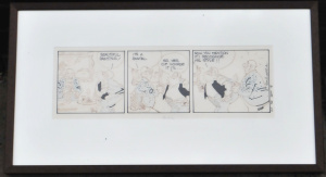 Lot 208 - Peter Russell-Clarke (1935 - ) Framed Ink Cartoon - 'His Style' - Sign