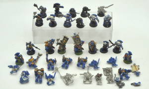 Lot 232 - Lot of Painted & Unpainted Warhammer 40K Space Marine Figures incl