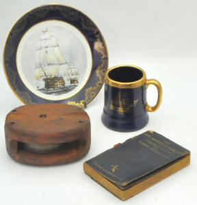 Lot 264 - small lot vintage Nautical 7 shipping items - small 1879 Hcover book T