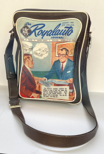 Lot 276 - RAC Vic pictorial Travel shoulder bag feat Royal auto Journal 1959 cov