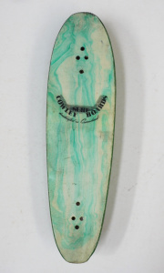 Lot 296 - Vintage Fibreglass Cowley Brothers Skateboard - marked to top 'Cowley
