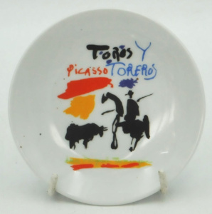 Lot 314 - Small China Picasso Plate Picasso Tores Toreros - Approx 12cm D
