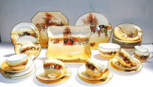 Lot 348 - Large Group of Vintage Royal Doulton Coaching Days Ceramics Inc 5 Trio