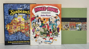 3 x Australian Comic reference Books - Panel by Panel, J Ryan, From Sunbeams to