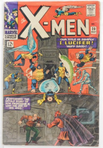 Vintage 1966 X-Men Comic No 20 by Marvel Comics some edge & spine wear- date