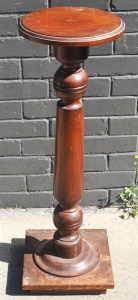 Lot 9 - Vintage c19001920s Turned Blackwood Pedestal - 97cm H