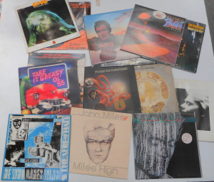 Lot 23 - Group lot Vinyl LP Records, incl Chain, Ol'55, John Miles, Theatre of H