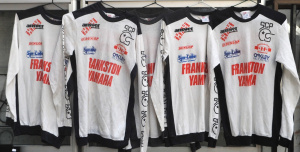 Lot 35 - 5 x Vintage Frankston Yamaha Motocross Racing Tops - all Steve Cramer p