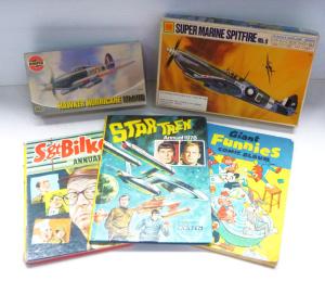 Lot 44 - Box Lot Kids Toys & Books - incl Unmade Airplane Models, Startrek A