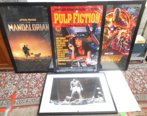 Lot 59 - Group Framed Posters, Mandalorian, Pulp Fiction, Muhammad Ali, etc larg