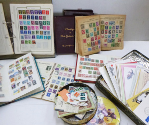 Lot 85 - Box Lot of Vintage Stamp Albums, Loose Stamps, Stamp Packs and First da