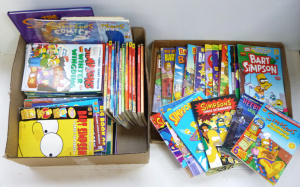 Lot 89 - 2 x Boxes Filled with Vintage Comic Books - incl mainly Simpsons Comics