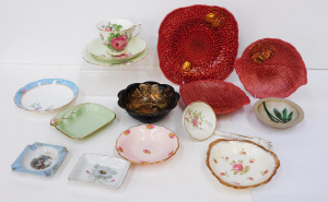 Lot 176 - Group lot Vintage Ceramics inc Melba Pale Mint Tea Trio, Pin Dishes, C