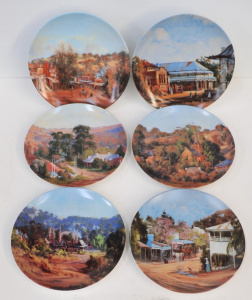 Lot 193 - Set of 6 x 1990s Bendigo Pottery Commemorative Cabinet Plates - Herita