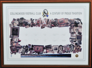 Lot 201 - Large framed Signed Collingwood Presentation - A Century of Proud Trad