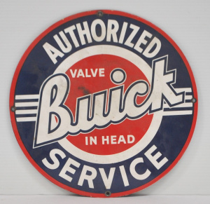 Lot 241 - Heavy vintage Style Enamel Motoring sign - Buick Authorized Service -