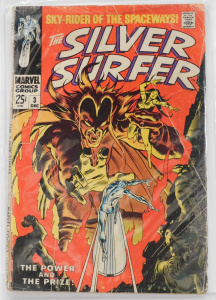 Lot 244 - Vintage 1968 The Silver Surfer No 3 Comic by Marvel Comics - First app