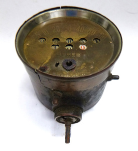 Lot 322 - Vintage c1908 Brass Jones brand Speedometer - 5 to 60mph, patent 1904-