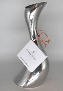 Lot 387 - Modernist Georg Jensen Cobra Vase - Polished stainless steel 40cm H