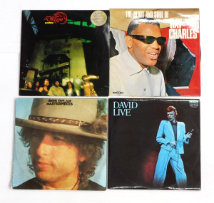 Lot 11 - 4 x Vinyl LP Records inc David Bowie Live, Dragon Sunshine, Bob Dylan M