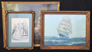 Lot 13 - 3 x Vintage classical Prints all in Ornate Gilded Frames