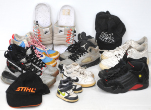 Lot 18 - Box Lot Mostly Kids Nike Sneakers - Air Jordans, Air Forces, Slides, et