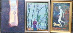 Lot 24 - Joseph Edelman (1931- ) 3 x Framed & Unframed Oil paintings - Surre