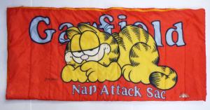 Lot 120 - Kid's Nylon Novelty Sleeping Bag - Garfields 'Nap Attack Sac'