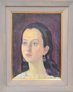 Lot 184 - Joseph Edelman (1931- ) Framed Oil Painting - Portrait of a Lady - Sig
