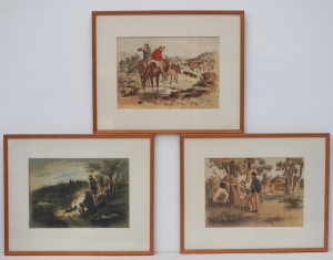 Lot 185 - Samuel Thomas Gill 3 x framed 19th C Australian Colour Lithographs - O