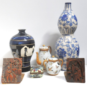 Lot 209 - Group Lot of Vintage & Modern Oriental Ceramics & Others incl