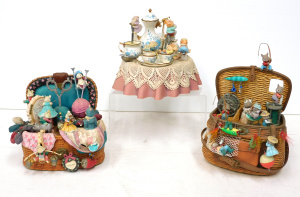 Lot 210 - 3 x vintage Electric Enesco Animated Music boxes - Whistle while you