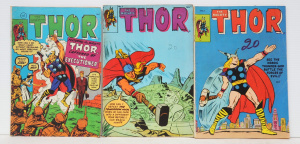 Lot 213 - 3 x Vintage Comic books - The Mighty Thor Numbers 1, 2 & 3 - all A