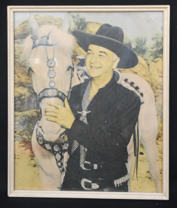 Lot 220 - Vintage Framed Picture of Hopalong Cassidy and Topper