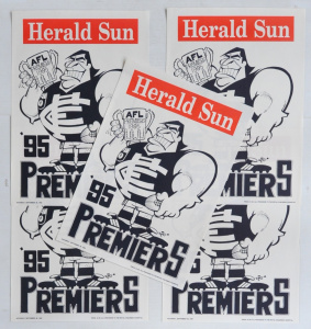 Lot 225 - 5 x Herald Sun Weg 1995 AFL Calton Blues Premiership Posters