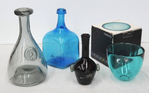 Lot 284 - Group lot of mostly Vintage Scandinavian and other Glass inc, 1960s H