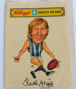 Lot 314 - Unopened Kellogg's Footy Stars Sticker of Keith Greig